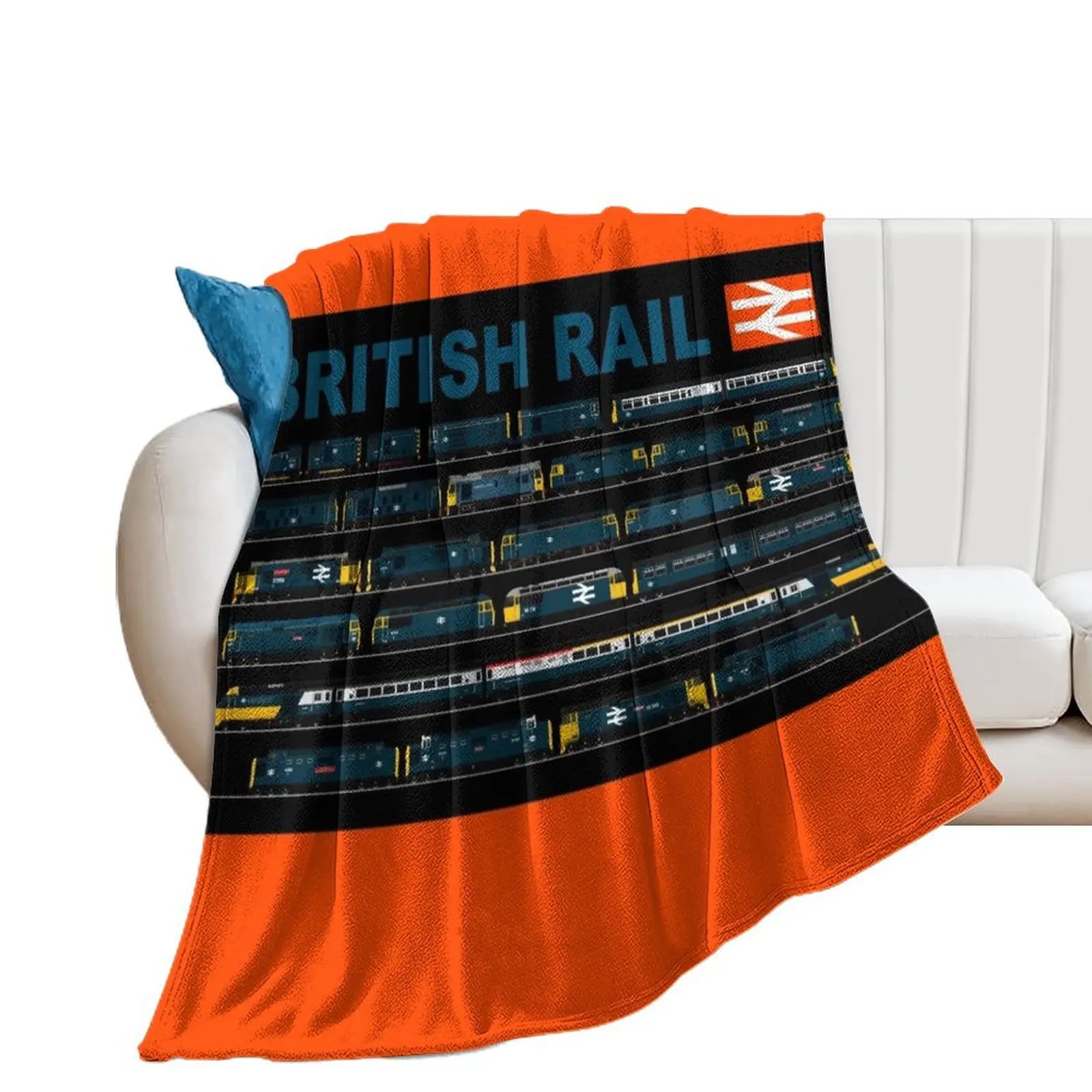 

BRITISH RAIL TRAINS Throw Blanket Decorative Sofa Bed covers Blankets