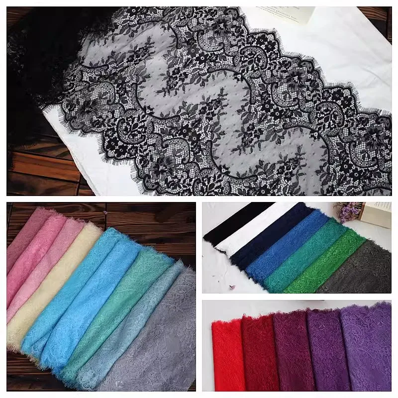 3Meters/pcs red purple white eyelashes floral lace handmade clothing neckline, skirt, hem accessories decorative fabric