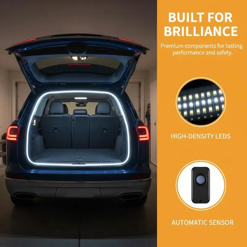 

2/4M Auto Trunk Lighting Strip High Brightness LED Light Bar Automatic Sensing Flexible Waterproof Tailgate Lamp for Cars