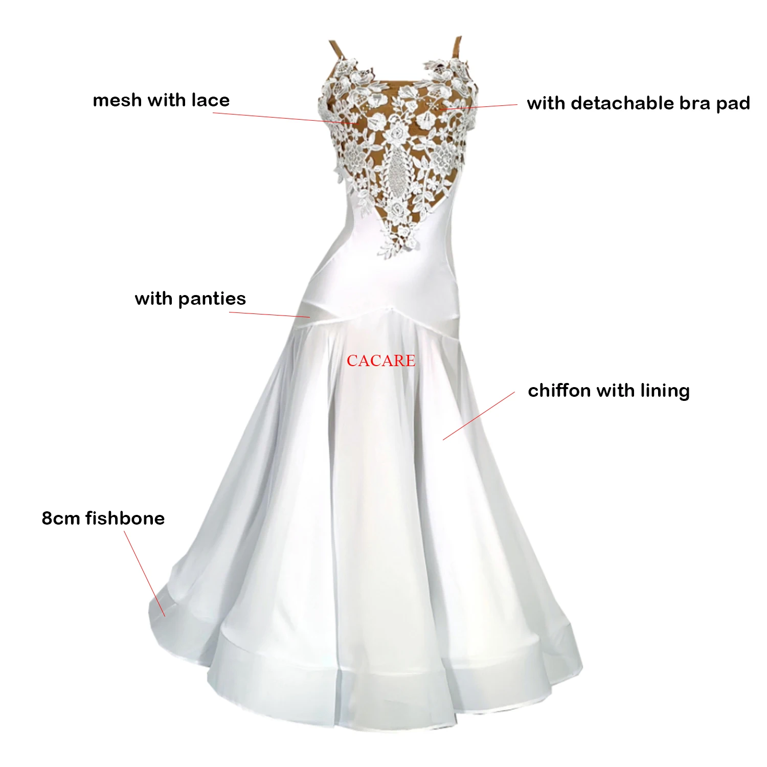 2024 Costumes White Sexy Ballroom Dance Competition Dresses Women Waltz Dress Standard Dancing Wear Modern Prom Urban Customize