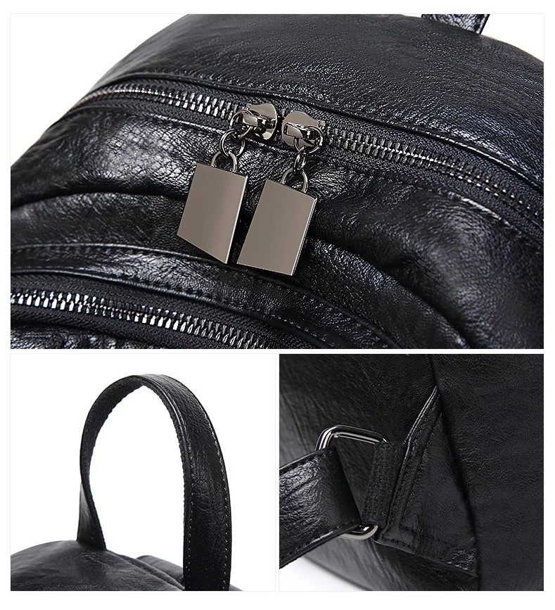 Women Backpacks Leather Female Travel Shoulder Bag High Quality Fashion for School Bags C1136