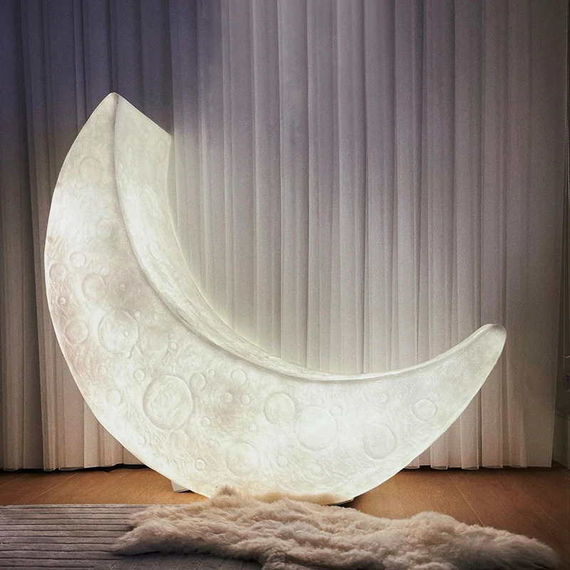 

Floor lamp living room bedroom moon lamp designer crescent moon half moon curved moon warm romantic net red lamp atmosphere lamp