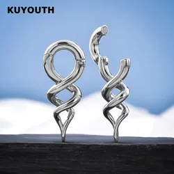 KUYOUTH 2PCS Copper Spiral Magnetic Ear Weight Gauges Stretchers Body Piercing Expander Jewelry