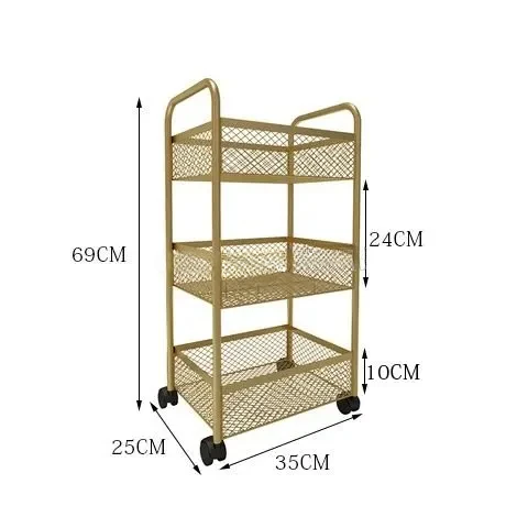 Minimalist Beauty Cart Trolley Storage Rack Wheels Barbershop Nail Salon Special Tool Cart Snack Storage Rack Kitchen Roll