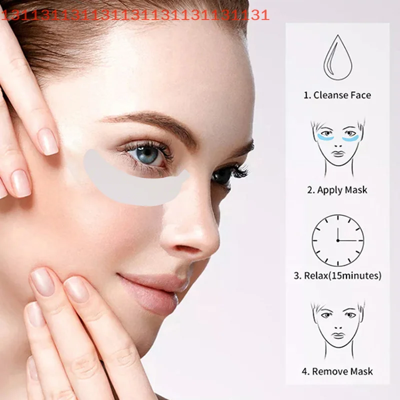 1쌍 필수 아이 크림 패치 얼굴 리프팅 주름 제거용 - 눈가 피부 관리 재사용 가능한 실리콘 아이 마스크 패드