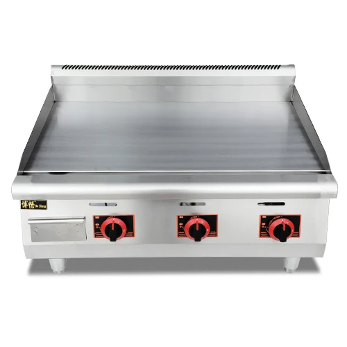 Factory Snack Commercial Professional Restaurant Industrial Kitchen Counter Top Non-stick Commercial Bbq Gas Griddle