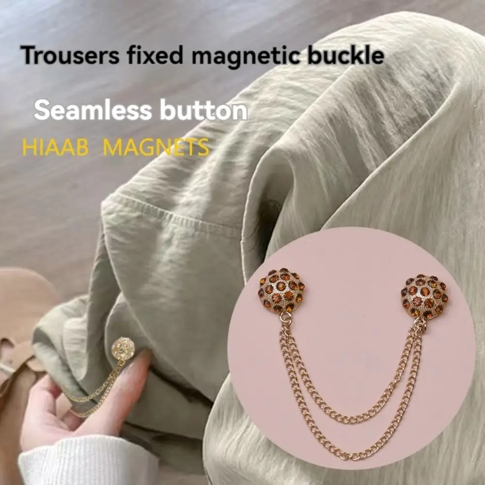 Exquisite Chain Brooch Buckle Alloy Shirt Accessories Clothing Shawl Clips DIY Sewing Hooks Multi-Function Hijab Pins