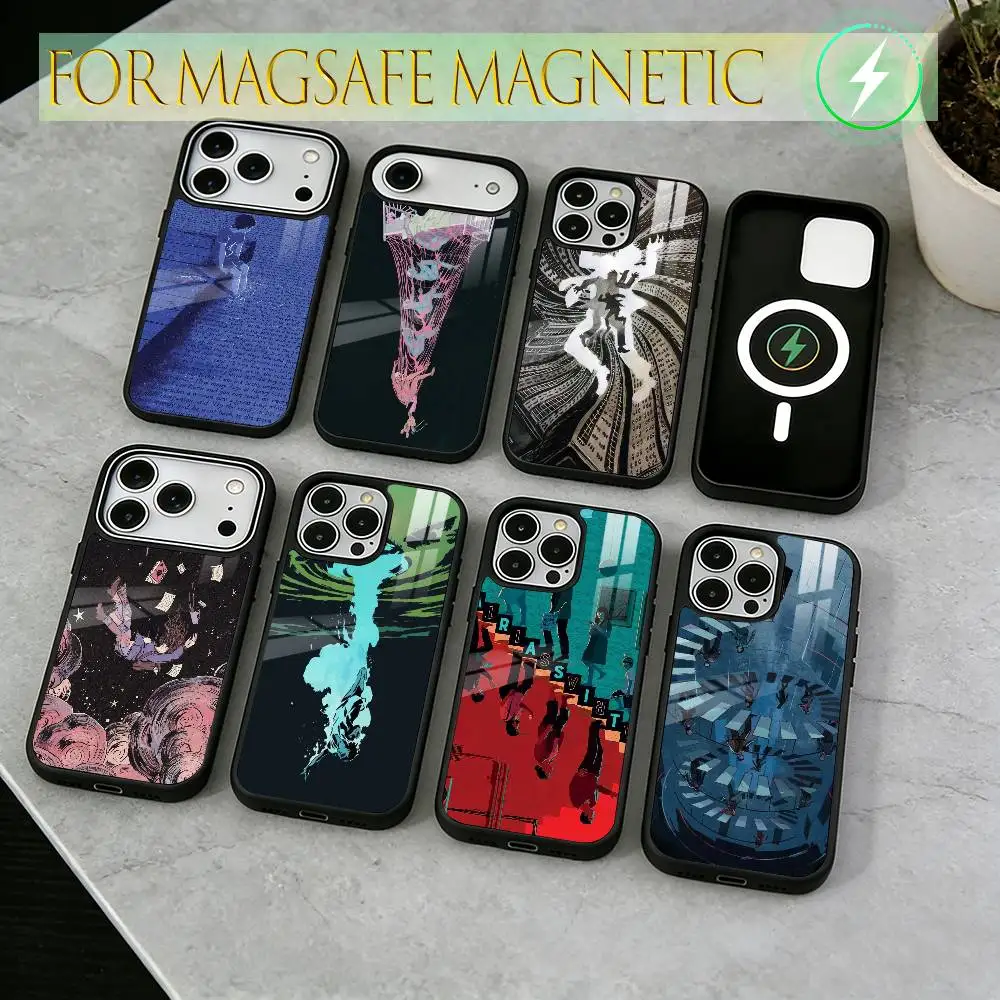 

Artistic inspiration Phone Case For iPhone17,16,15,14,13,12,11 Plus,Pro Magnetic with Magsafe Wireless Charging