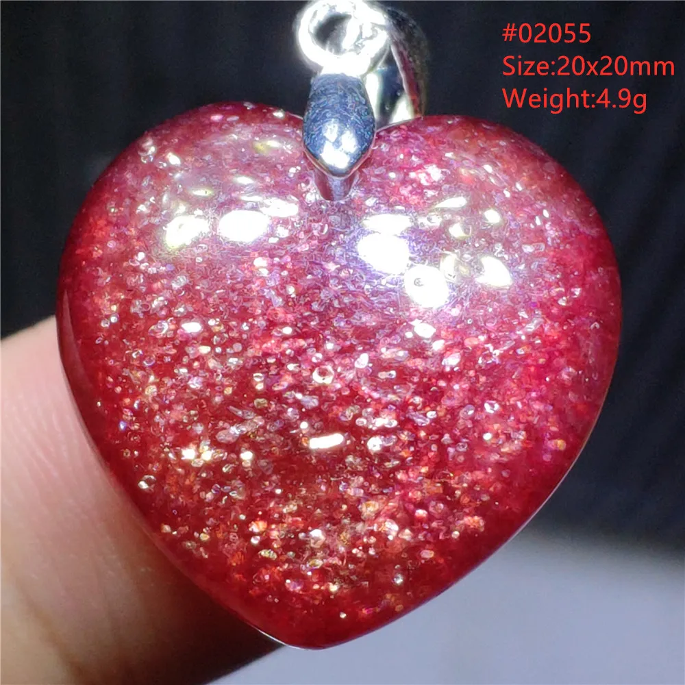 

Natural Red Strawberry Quartz Donut Women Pendant Jewelry Beads Strawberry Quartz Necklace Clear Heart Love Jewelry AAAAAA