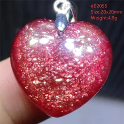 Natural Red Strawberry Quartz Donut Women Pendant Jewelry Beads Strawberry Quartz Necklace Clear Heart Love Jewelry AAAAAA