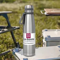 Nueva botella termo de acero inoxidable, frascos de vacío de gran capacidad, botella de agua aislada, botella de viaje al aire libre, taza
