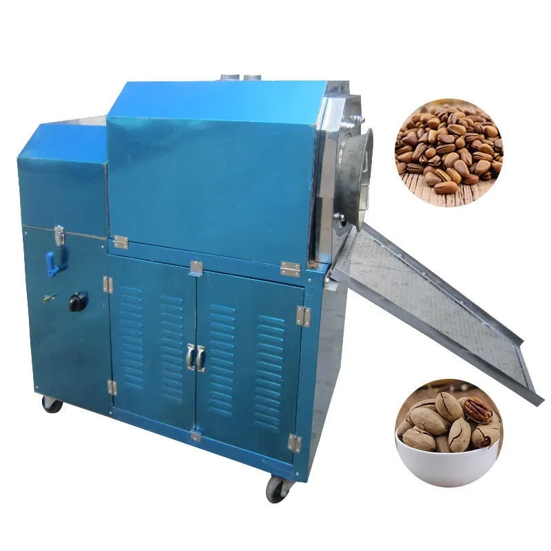 High Capacity Cinnamon Almond Soybean Cashew Nut Roasting Machine Commercial Electric Gas Peanut Baking Roaster Machine