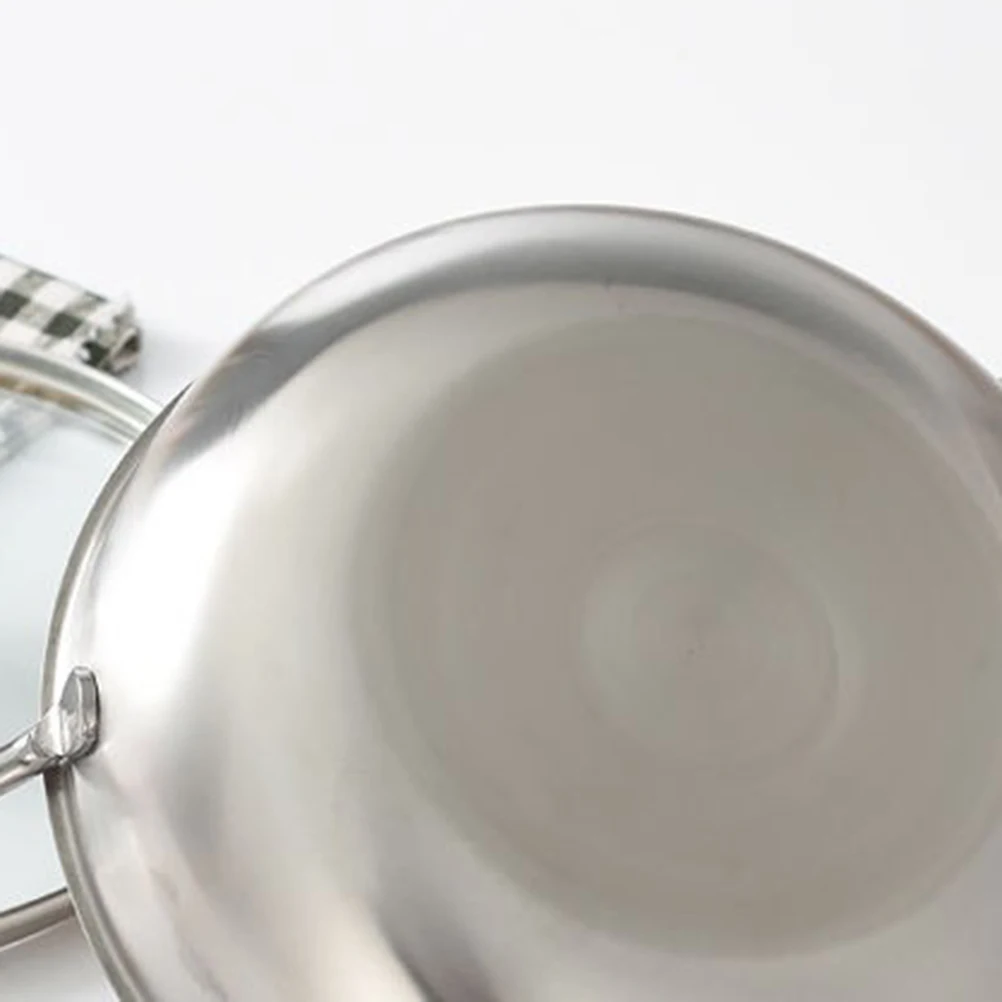 

Polished Stainless Steel Seafood Pot Mini Fry Pan Mirror Finish Portable Small Cooking Pots Camp Kitchen Home Oven Use Wide