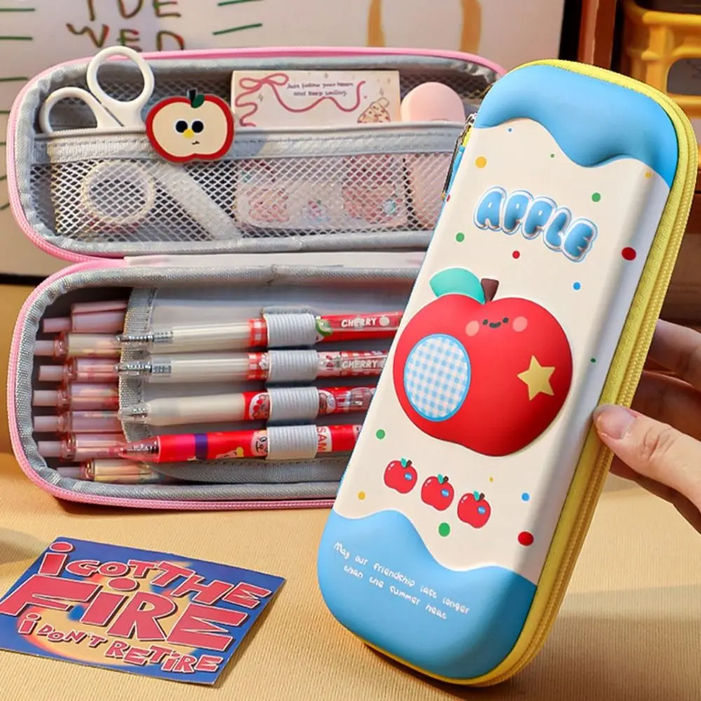 New 3D Pencil Case Large Capacity Soft Pencli Box Gift Cartoon Pen Bag Students Supplies