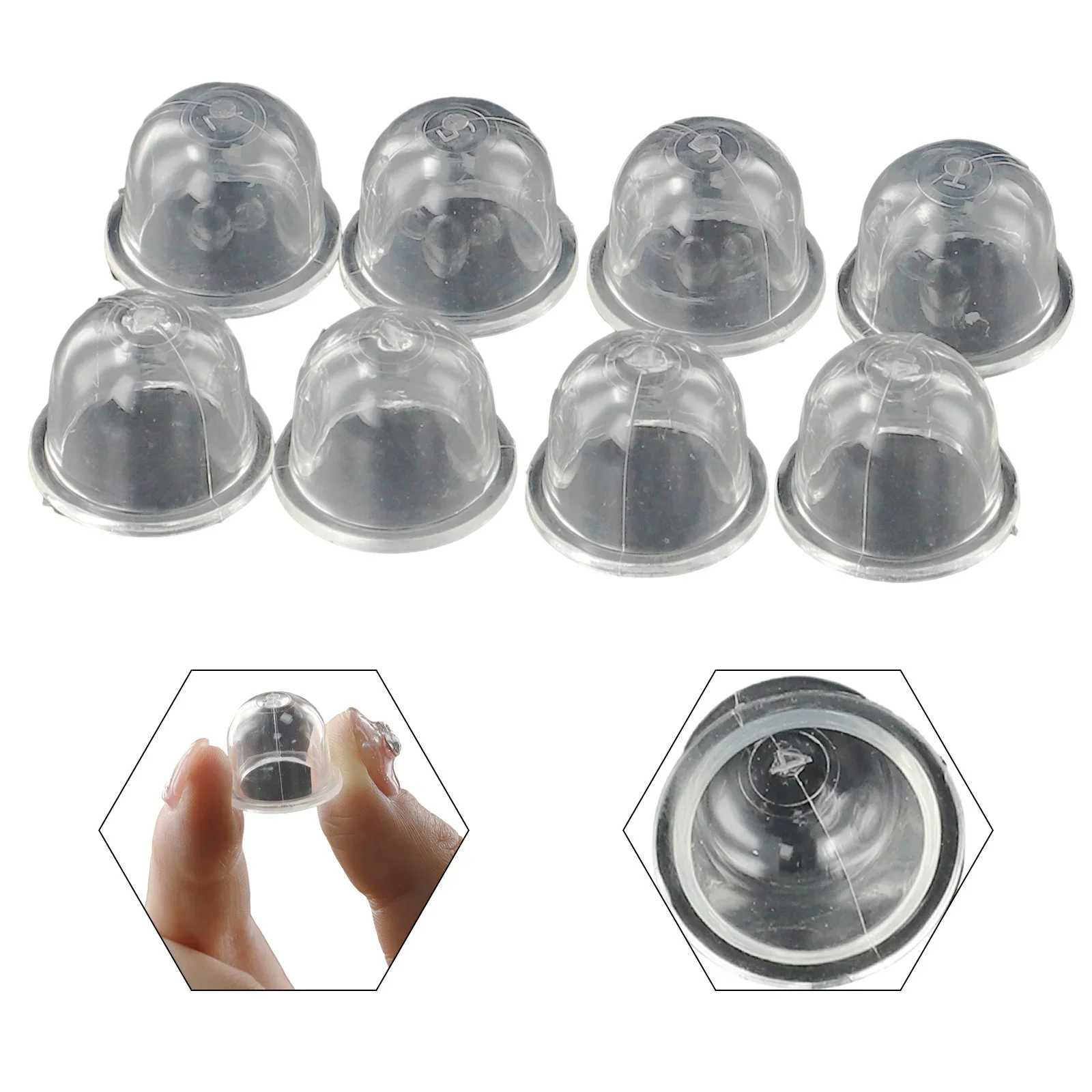 100pcs Primers Bulbs Oil Bubble Gasolines Snap188-12 For Shindaiwas Echos Homelites Robins Carbs Carburetor Clear Primers Bulbs