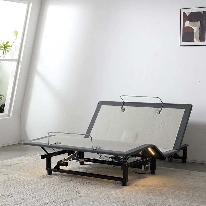 مصنع الجملة USB قابل للتعديل سهلة التنظيف قواعد سرير قابلة للطي محمولة إطار سرير كهربائي ذكي قابل للطي #1