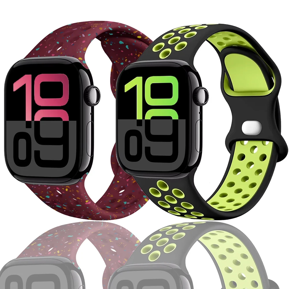 Pulseira de silicone macio para apple watch ultra 49mm10 46mm 42mm 9 8 7 45mm 41mm pulseira esportiva substituição iwatch 6 5 4 se
