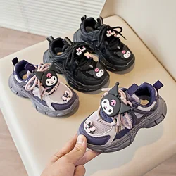 Sanrios Anime Kuromi Sneakers Lightweight Cartoon Autumn Winter Child Outdoor Leisure Running Soft Sole Shoes Kawaii Girl Gift