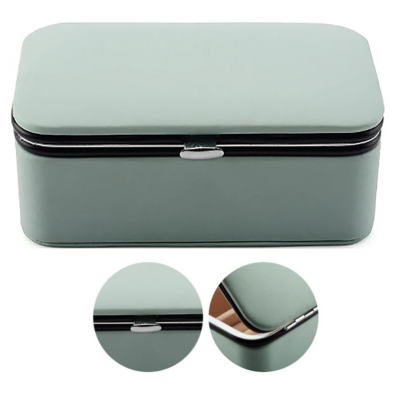 ABQR – présentoir à bijoux de voyage, boîtes à bijoux portables, grilles en cuir PU, boîte de rangement pour colliers et boucles d'oreilles