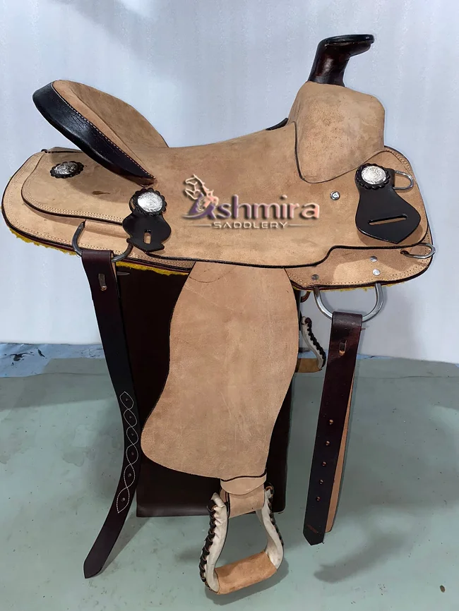 Hot Selling Western Leather Saddle With Set, Cowboy/Cowgirl Horse Ranch Design, Custom For Rider, Wholesale High Quality