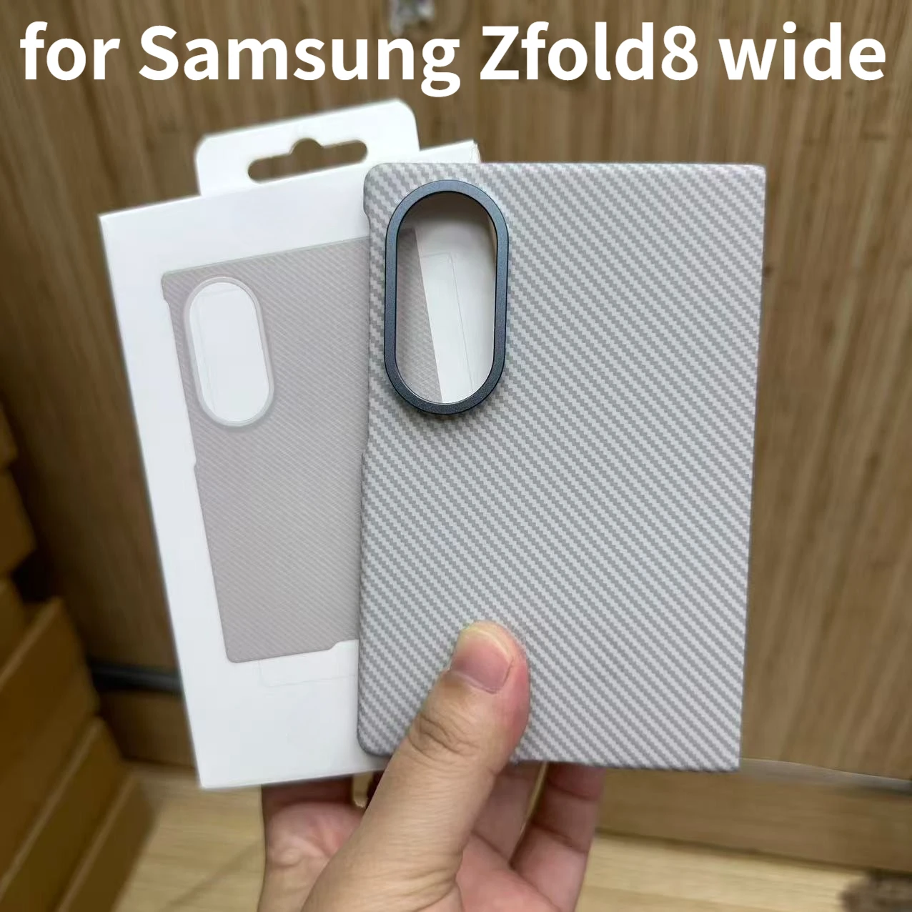 Coque de téléphone Magsafe en carbone ultra-mince pour Samsung Galaxy Z Fold 8, housse de protection rigide en PC avec film de protection pour écran et Ma