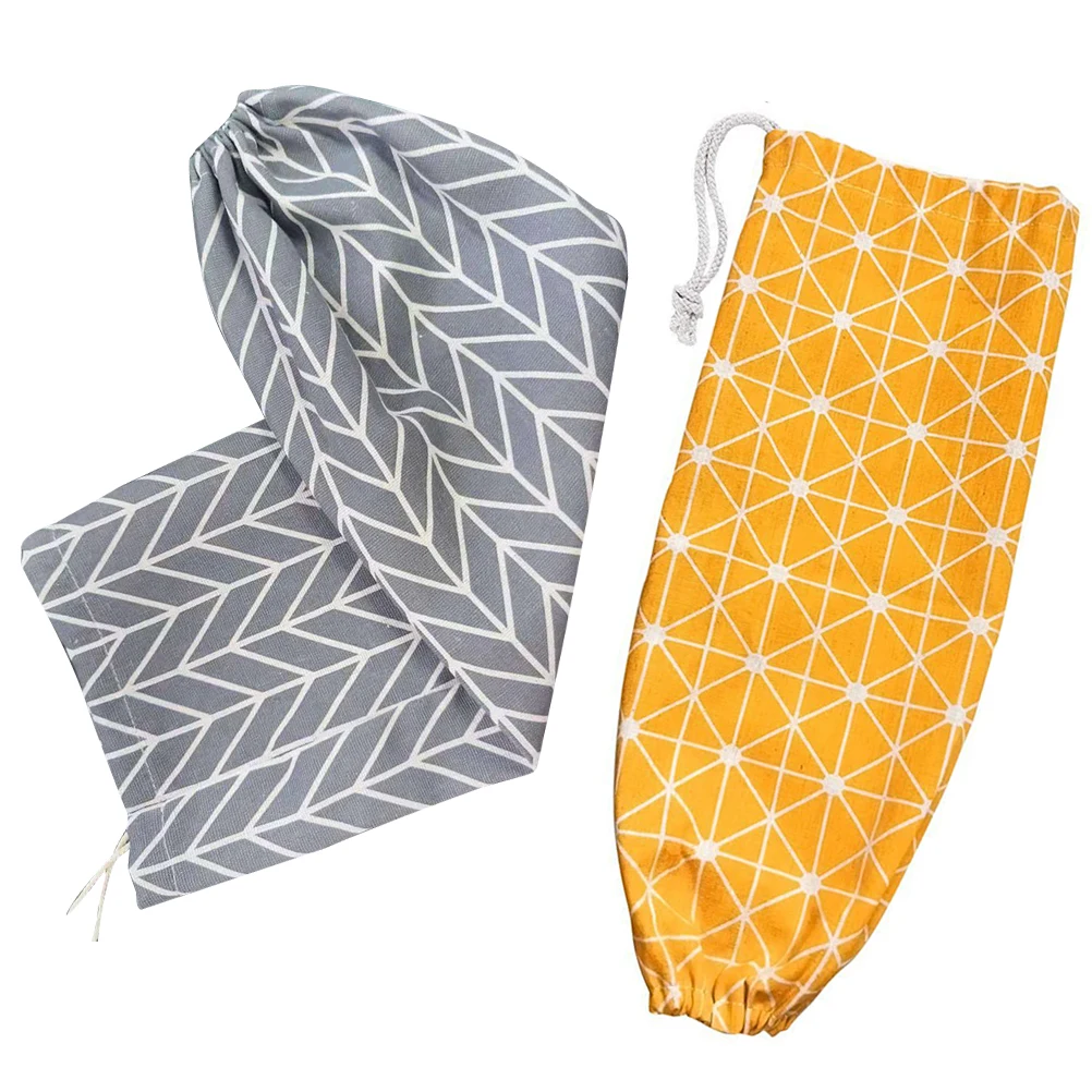 

Wall Mountable Grocery Bag Holders Yellow Grid Corn Pattern Kitchen Travel Shopping Waste Washable Storage ganizersReusable