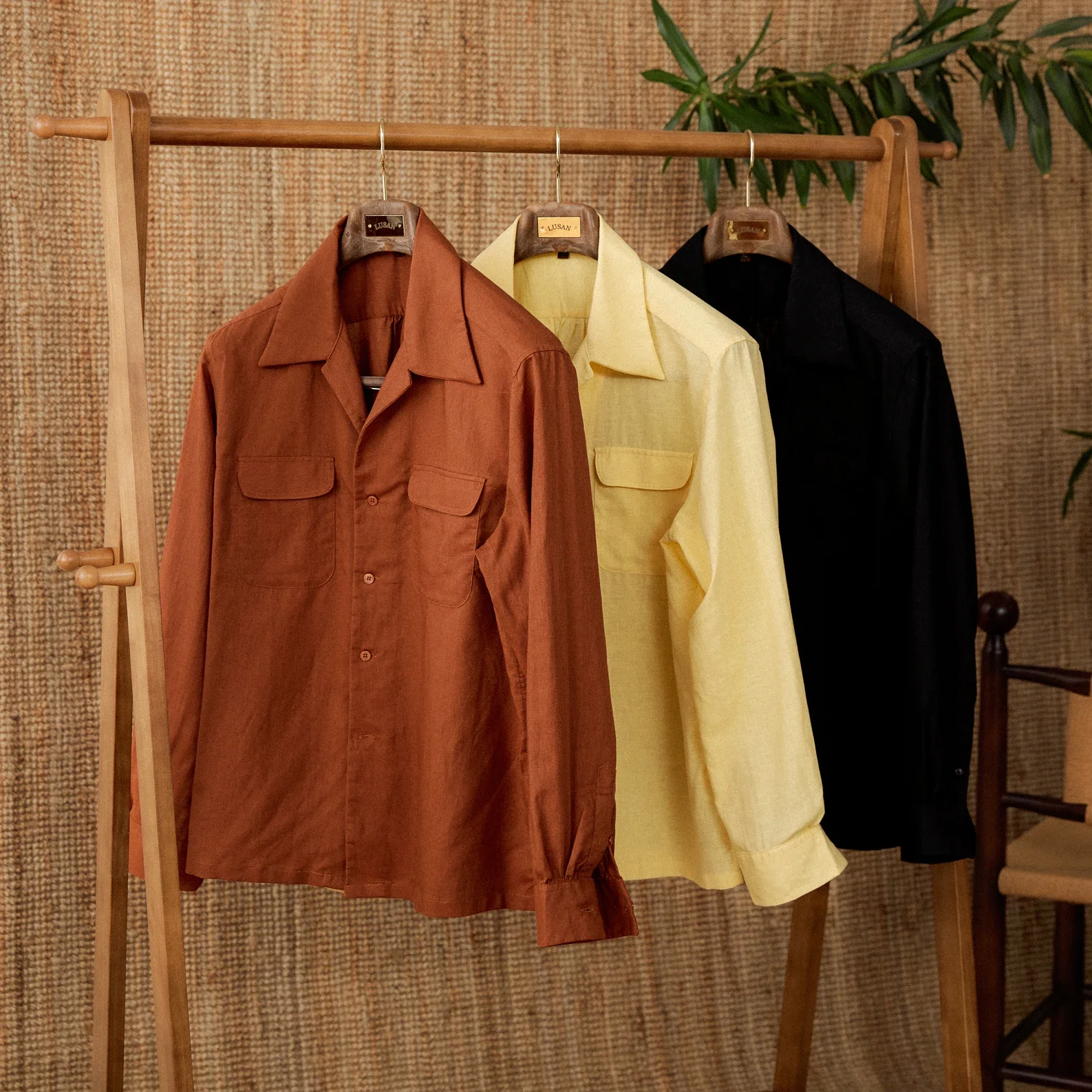 Mr. Deer Three Summer Gentry Italian Retro Casual Short Long-sleeved Shirt All-match Casual Cuban Collar Shirt for Men