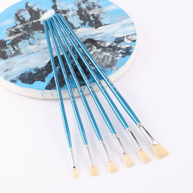 

Веерообразная масляная кисть, щетина, гуашь, акриловая картина маслом, акварельная ручка, подходит для начинающих художников, студентов, художников, живописи