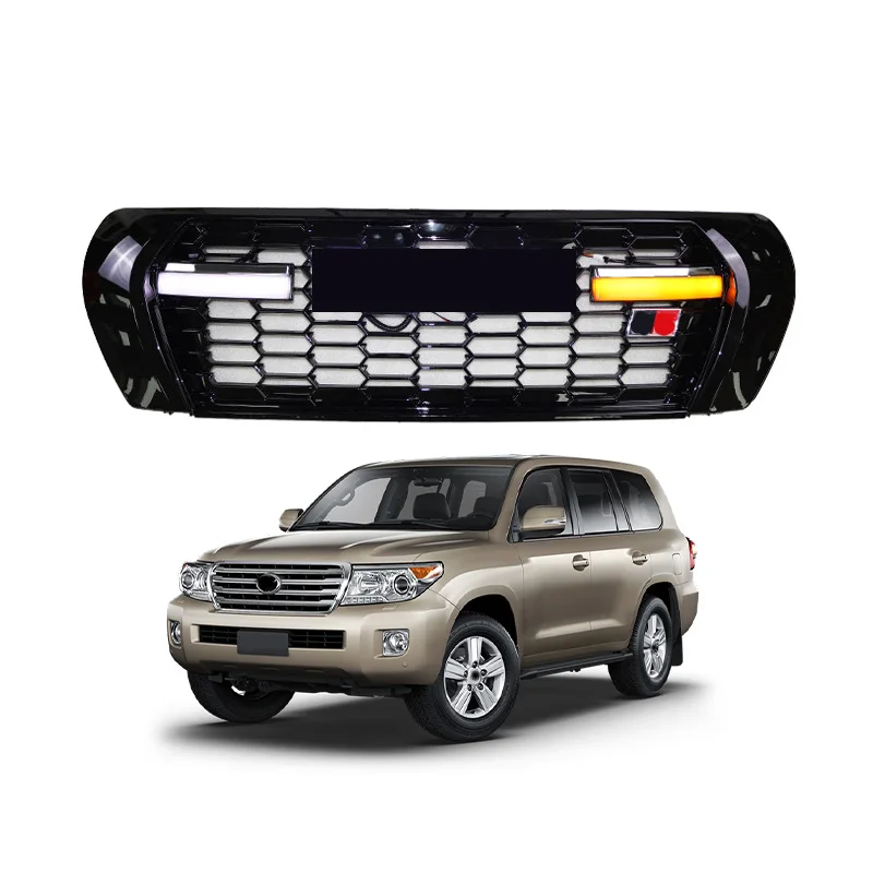 

Maictop Лидер продаж, высококачественные автомобильные аксессуары, решетка со светодиодной подсветкой, модифицированная решетка для Land Cruiser 200 2008-2015