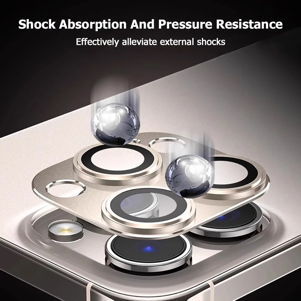 Metal Tempered Glass Cover Camera Protector For iPhone 17 Air 16 Pro Max 15 Plus 14 13 Mini 12 11 Protection Phone Accessories view 3