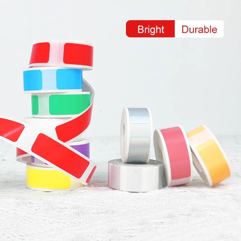 12*40mm farbige transparente Thermoaufkleber-Rolle, selbstklebendes Etikettenband, Papier-Namensschilder, Sortiernotizen, Marklife P12 P15 D30 – Detail 1