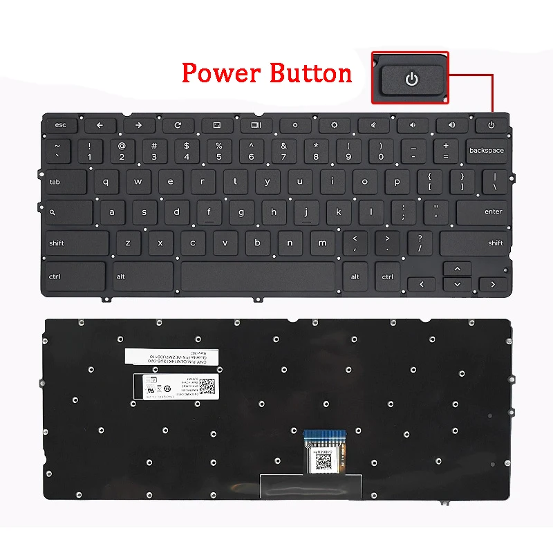 New Genuine Laptop Rreplacement Keyboard Compatible for DELL Chromebook 11 3120 P22T Latitude 3120 E3120 2-in-1