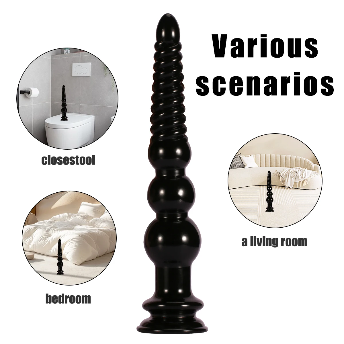 Huge Anal Plug Anal Bead Adult Sex Toys Soft Penis with Strong Suction Cup Female Masturbation Tool Butt Plug Prostate orgasm view 4