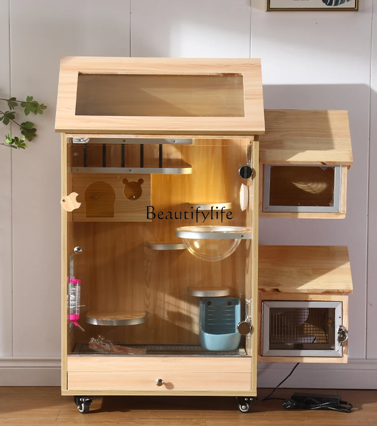 

Cat Cabinet Cage Household Cooling Ice Mat Air Conditioning Ecological Board Cabinet Villa Waterproof Solid Wood Nest