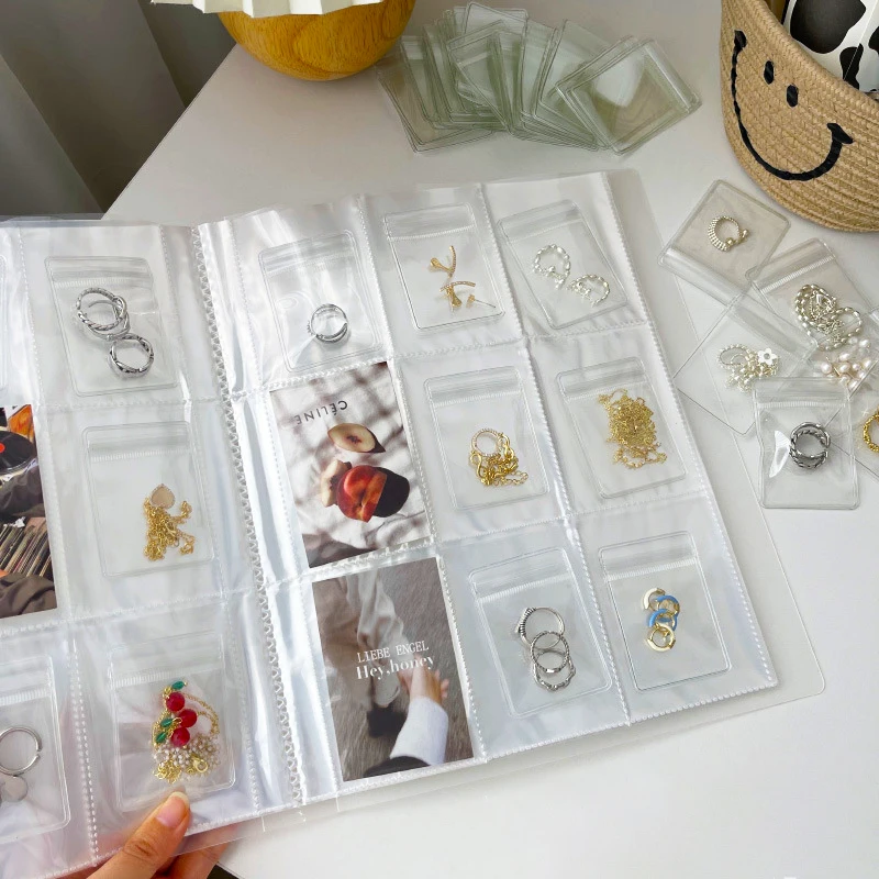 Transparent Jewelry Earring Organizer Book PVC Coin Album Collection Book Gifts Case Clear Jewellery Display Book Fast Delivery