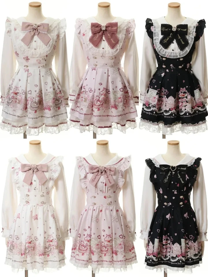 Vestido de cuadros negro con moño dulce estilo Harajuku, entallado y versátil, Kawaii Lolita para mujer, otoño, manga larga 2
