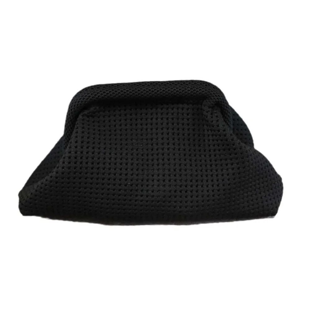 

Polyester Summer Beach Clutch Bag Elastic Breathable Small Crochet Handbag Soft Large Capacity Dumpling Clutch for Women Party