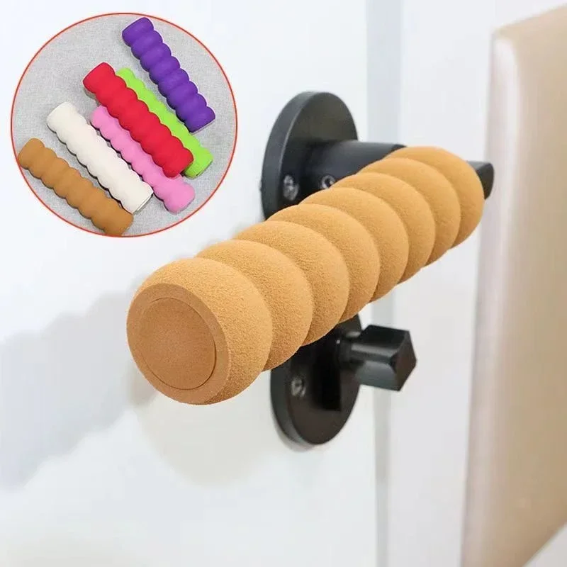 1PC Winter Soft Spiral Foam Elastic Door Handle Cover Doorknob Guard Protector Anti-collision Door Stopper Safety Home Decor