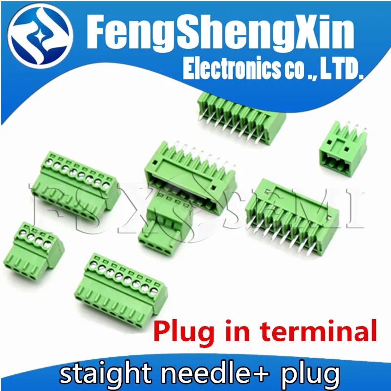 2EDGV staight needle  + plug 2EDGK KF2EDGV 2.54mm Pluggable  connector Plug in terminal 2P 3P 4P 5P 6P 7P 8P 9P 10P 12P 14P 16P