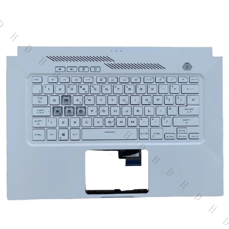 B+15.6'' New UK White Palmrest 4PIN Backlit Keyboard For Asus FX516PR FX516PE 90NR0653-R31UK0 Laptop