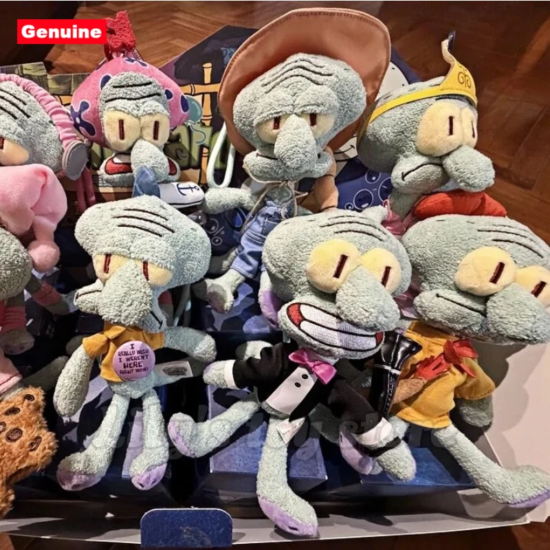 

Genuine X11 Squidward A Day Series Blind Box Cosplay Dolls Spongebob Bikini Bag Pendants Kawaii Desktop Toys Customized Gifts