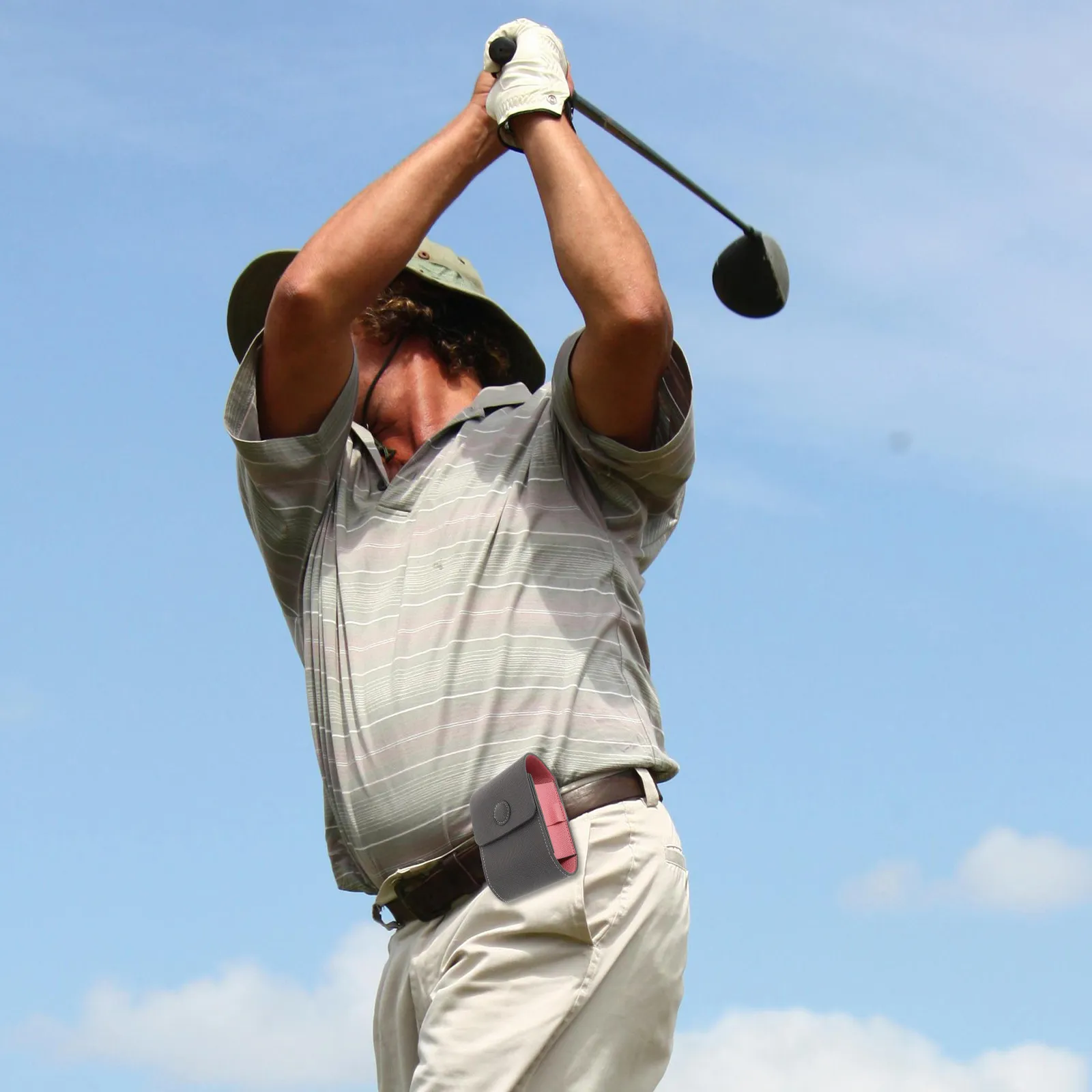 Golf Rangefinder Protective Case PU Material Lightweight Shockproof Portable Storage Bag Magnetic Buckle for Outdoor Golfing