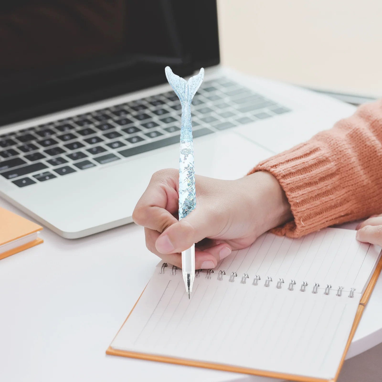 12-delige zeemeermin gelpen feestartikelen voor studenten cartoon vorm schrijfpennen schattige kinderen teken universeel briefpapier zwart