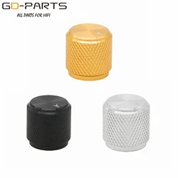 10PCS Solid Guitar AMP Effect Pedal Cabinet Aluminum Knob Button 13x13mm 6mm Shaft Hole CNC Machined Silver Black Golden