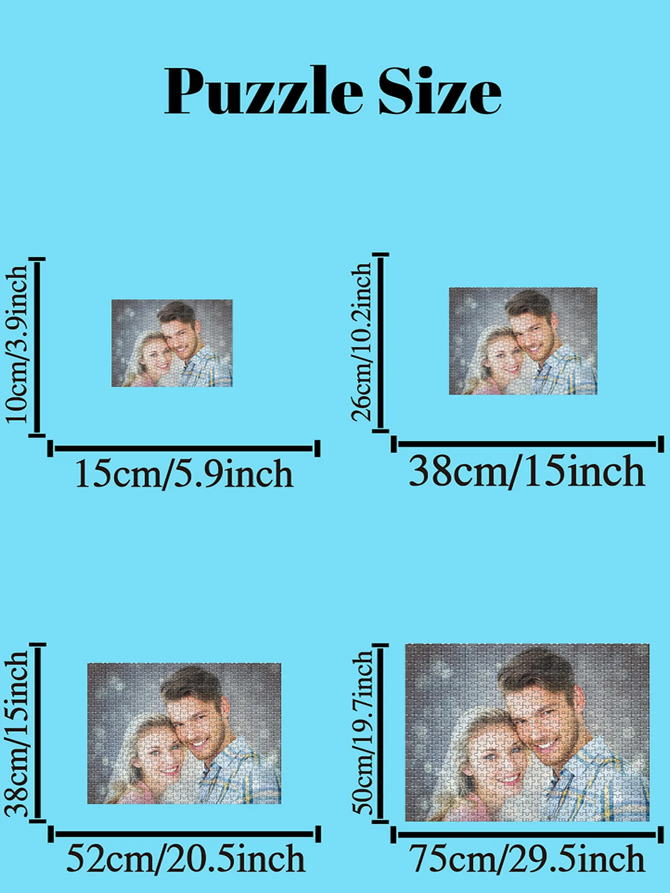 

35/300/500/1000pcs Personalized Custom Photo Puzzle Husband And Wife Family Friendly Puzzle Gift Personalised Decompression