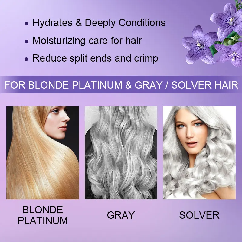 50g purple hair mask, deep care for hair, smooth and glossy hair, relieve dry and split hair, fade color