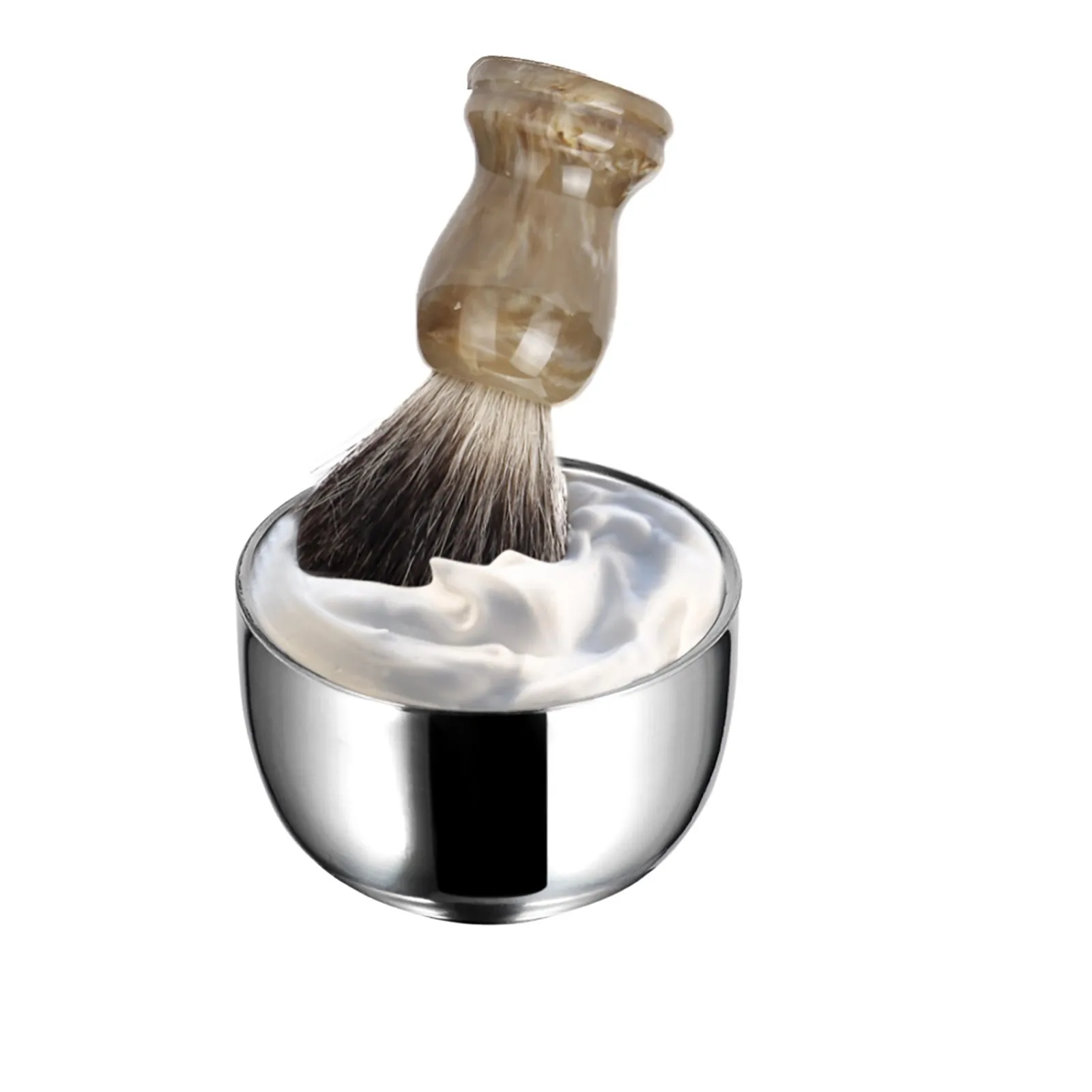Stainless Steel Shaving Bowl Cup Shaving Razor Contaioner Barber Brush Cleaning Soap Mug Shaving Bowl without Handle