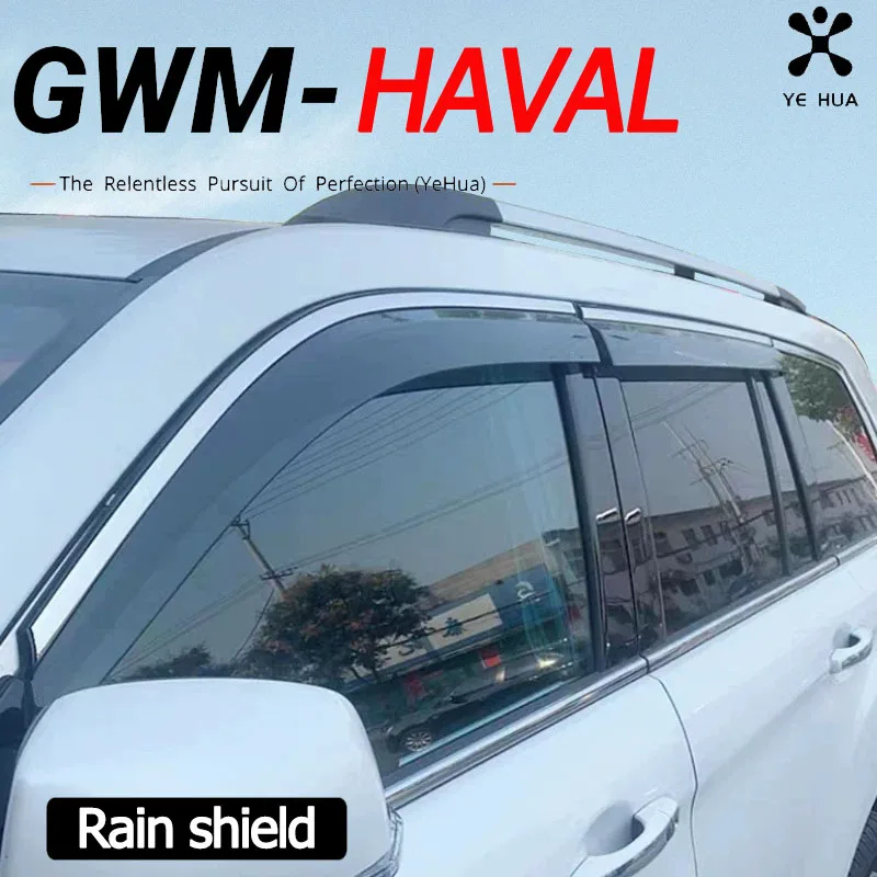 Car Rain Shield For Great Wall GWM Poer HAVAL H9 H6 H5 Cannon Alpha 2015-2023 2025+ Pickup Strip Trim Modification Accessories