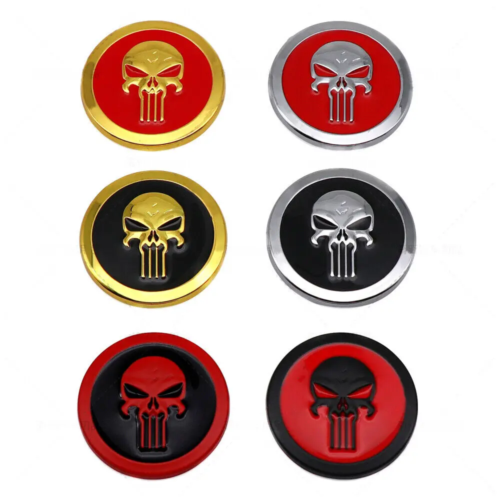 

3D значок с черепом, автомобиль, грузовик, мотоцикл, наклейка на кузов, крыло, задняя эмблема, универсальные аксессуары