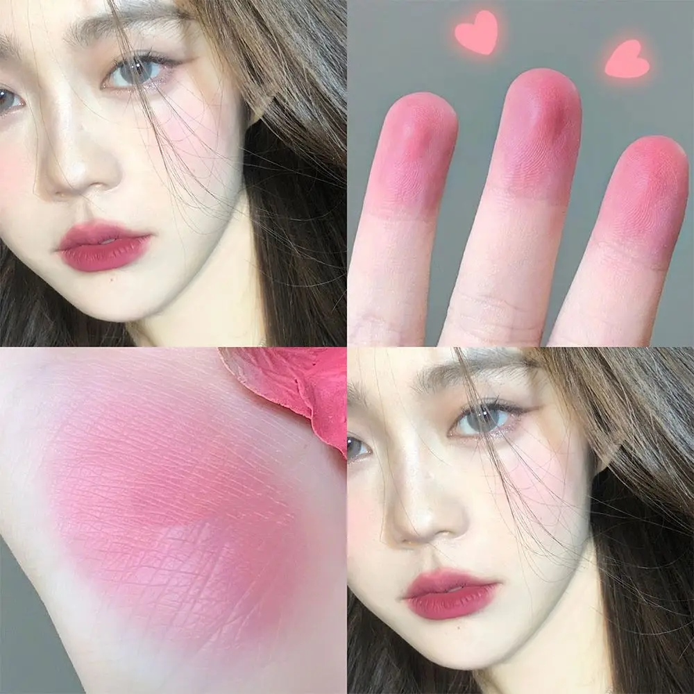 Natural Tint Blush Palette Matte Peach Pink Cheek Tint Blusher Long-lasting Mineral Powder Contour Rouge Cosmetics Cosmetics